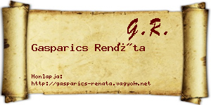 Gasparics Renáta névjegykártya